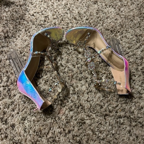 Azalea Wang Keeping It Real Chunky Heels Sandal Mermaid - Picture 4 of 8